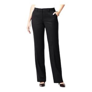Talbots Windsor Wide-Leg Pant - Flannel, Black, Size 12